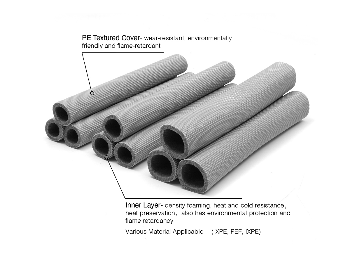 PE Insulation Pipe with Two Layers Only
